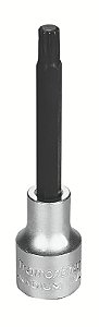 Soquete em Aço Cromo Vanádio Ponta Multidentada Longa 8 mm - Encaixe 1/2" Tramontina PRO