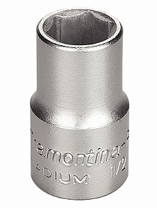 Soquete Sextavado em Aço Cromo Vanádio 1/2" - Encaixe 1/2" Tramontina PRO
