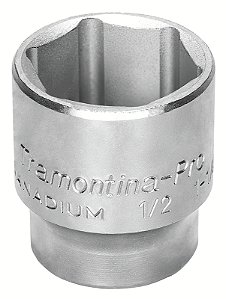 Soquete Sextavado em Aço Cromo Vanádio 15/16" - Encaixe 1/2" Tramontina PRO