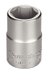 Soquete Sextavado em Aço Cromo Vanádio 21 mm - Encaixe 3/4" Tramontina PRO