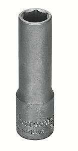 Soquete Sextavado Longo em Aço Cromo Vanádio 9/16" - Encaixe 1/2" Tramontina PRO