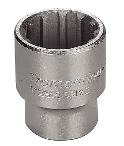 Soquete Techdrive em Aço Cromo Vanádio 30 mm - Encaixe 1/2" Tramontina PRO