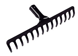 Ancinho Curvo Metálico Pesado Tramontina 14 Dentes sem Cabo