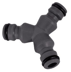Derivação Y em Plástico Tramontina para 3 Engates Rápidos para Mangueiras 1/2" 5/8" e 3/4"