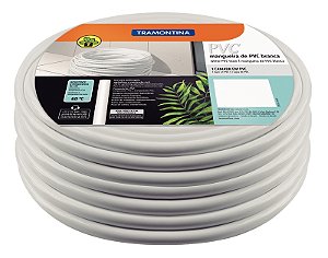 Mangueira em PVC branca Tramontina 5/16" x 1 mm  1 Camada 50 m