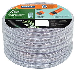 Mangueira Flex Tramontina Transparente em PVC 3 Camadas 20 m com Engate Rosqueado e Esguicho