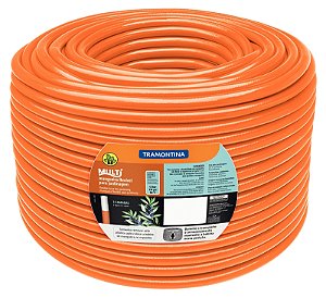 Mangueira Multi 3/4" Tramontina Laranja em PVC 3 Camadas 50 m
