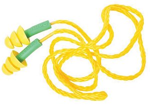 Protetor auditivo tipo plug tamanho M 17 dB de silicone com cordão em poliéster H0002311969 Milenium 3M