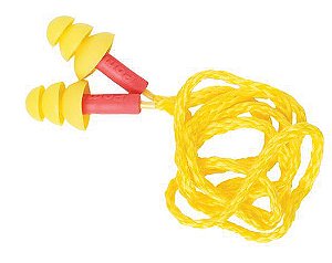 Protetor auditivo tipo plug Tamanho G 17 dB de silicone com cordão em poliéster H0002311969 Milenium 3M