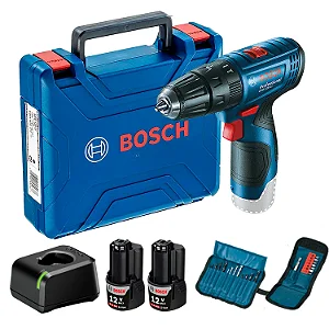 Parafusadeira/furadeira de impacto a bateria 12V GSB 120-LI com maleta e 2 baterias BOSCH