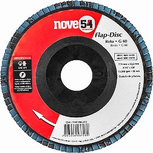 Flap-disc disco de desbaste/acabamento 4.1/2" - 115mm grão 60 NOVE54