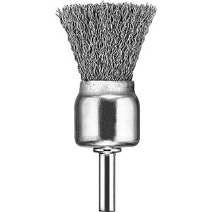 Escova pincel de aço carbono 1" ondulada para retífica reta com pinça de 1/4" DW49003 DEWALT