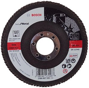 Flap-disc disco de desbaste/acabamento 4.1/2" - 115mm reto grão 80 2608607324 BOSCH