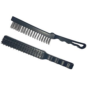 Escova manual inox com cabo plástico,16 X 4 com fio 0,40mm uso geral 1777/4 ABRASFER