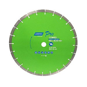 Disco diamantado 450mm para asfalto e concreto segmentado Pro Combo CLIPPER