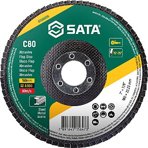 Flap-disc disco de desbaste/acabamento 7" - 180mm cônico grão 80 ST55507G SATA