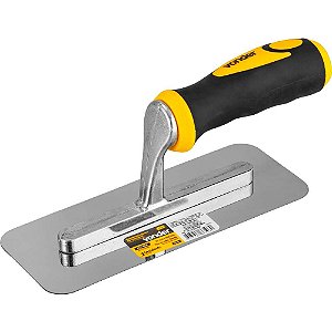 Desempenadeira retangular de aço inox lisa 20cm VONDER