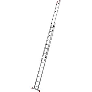 Escada extensiva de alumínio 2 x 14 degraus 3 em 1 ESC0623 BOTAFOGO