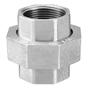 União de ferro galvanizado com assento de bronze 1/2" BSP 126100433 TUPY