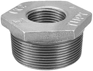 Bucha de redução ferro galvanizado 1" x 1/2" BSP 120163233 TUPY