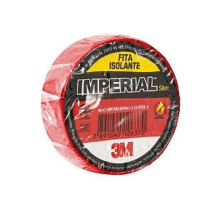 Fita isolante vermelha 18mm x 20m Imperial Colors HB004298129 3M - 10 unidades