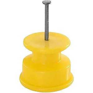 Roldana plástica 36mm x 36mm amarela com 100 peças 10288 SENTINELA