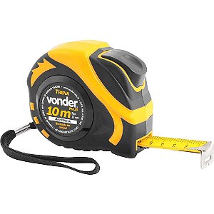 Trena curta de aço autotrava 10m x 25mm VONDER Plus