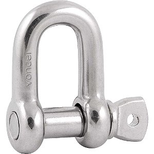 Manilha reta para cabo de aço 3/8" aço inox VONDER