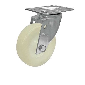 Rodízio giratório 3" de nylon branco GLR 310 NN RODCAR