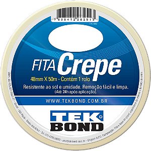 Fita crepe 48mm x 50m creme uso geral 211110485000 TEKBOND