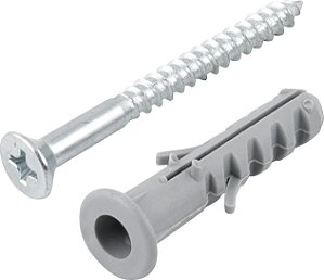 Parafuso madeira phillips 3,8mm x 40,0mm com bucha de nylon de 6,0mm VONDER