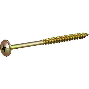 Parafuso madeira chipboard cabeça flangeada fenda cruzada/phillips 5,0mm x 80mm caixa com 200 peças VONDER