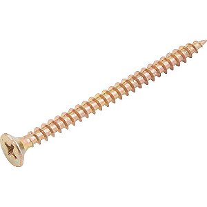 Parafuso madeira chipboard cabeça chata fenda cruzada/phillips 4,0mm x 55,0mm caixa com 1.000 peças VONDER