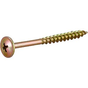 Parafuso madeira chipboard cabeça flangeada fenda cruzada/phillips 5,0mm x 60mm caixa com 200 peças VONDER