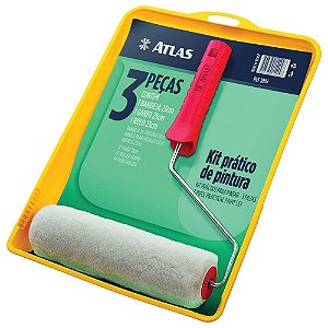 Conjunto para pintura com 3 peças (bandeja garfo e rolo) 1001 ATLAS