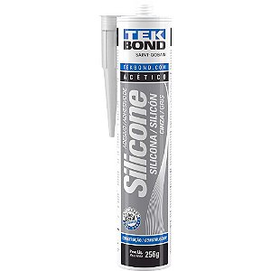 Borracha de silicone acético cinza 256g TEKBOND