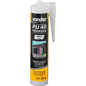 Selante de poliuretano híbrido PU 40 preto 387g VONDER