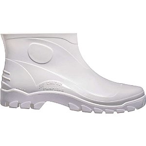 Bota PVC com forro cano extra curto 35/36 branca STIVALETTO STB 515 CALFOR