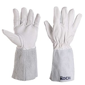 Luva de vaqueta soldador 9cm com reforço KOCH