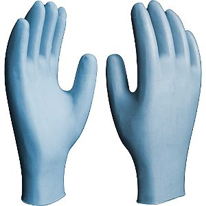 Luva nitrílica azul tamanho 8 (M) LV-SA-NA100-8 IMBAT