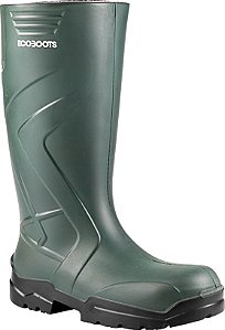 Bota em poliuretano cano longo verde com solado preto nº44 Polytech 91BPUL600 BRACOL