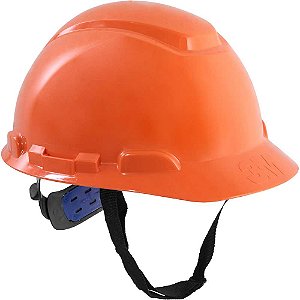 Capacete laranja suspensão com ajuste fácil e jugular de tecido aba frontal H 700 3M