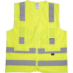 Colete sinal. com 4 bolso refletivo verde . tamanho M TIPO "INTEIRO" VIC 71230 VICSA