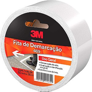 Fita adesiva para demarcação 50mm x 30m branca HT000020392 471 3M