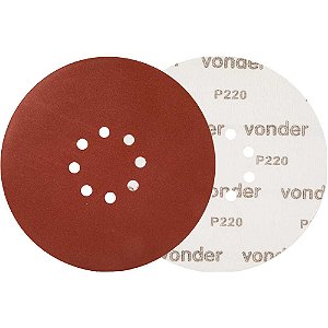 Disco de lixa com costado em pluma 225mm grão 220 para as lixadeiras LPV 400B LPV 600 LPV 925 LPV 950B e LPV 1000 VONDER