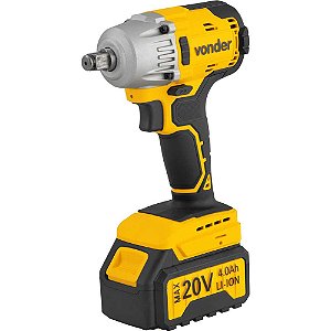 Chave de impacto bateria 20V encaixe de 1/2" fonte bivolt automática CIV 200B VONDER