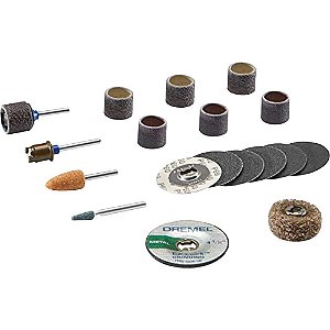 Jogo de acessórios para lixar e esmerilhar 18 peças EZ727 DREMEL