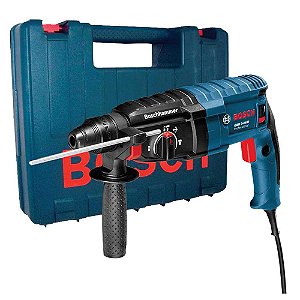 Martelete perfurador/rompedor SDS PLUS 820W com maleta e kit de brocas GBH2-24D 127V BOSCH