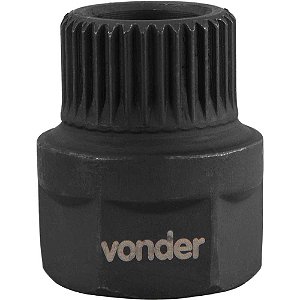 Soquete especial para polia de alternador sextavado 22mm x estriado 33 dentes VONDER