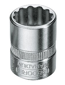 Soquete estriado com encaixe de 1/4" 8mm 013107 GEDORE